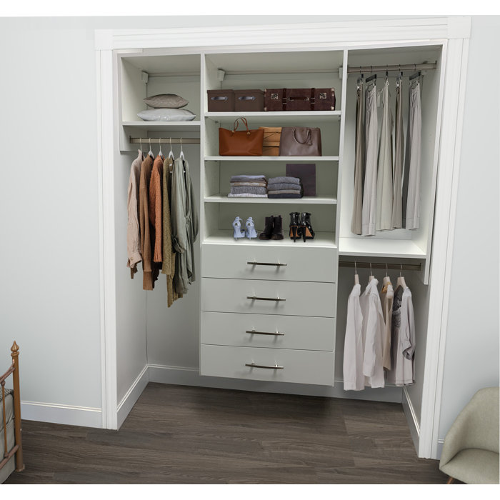 Ebern Designs Amberlis Wide Drawers with DoubleHang & LongHang